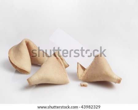Two fortune cookies isolated on a white background.