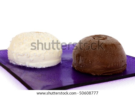 Food Series - Ice Cream - Black and white truffles.