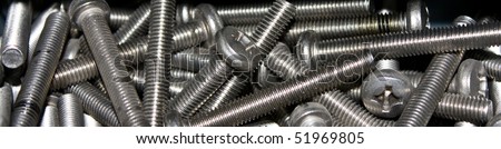 Objects - Industrial. Screws. A screw is a shaft with a helical groove or thread formed on its surface and provision at one end to turn the screw.