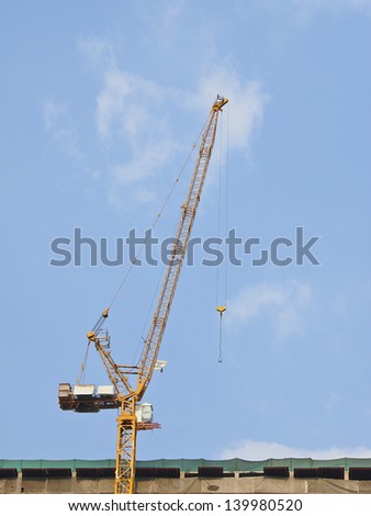 crane on top of building in Construction site