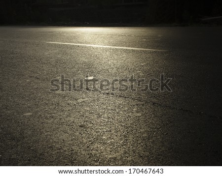 First Morning Sunlight On Dark Road In Rural Of India