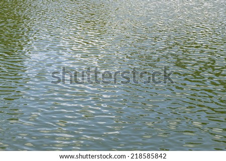 reflection image on ripple surface water in daytime