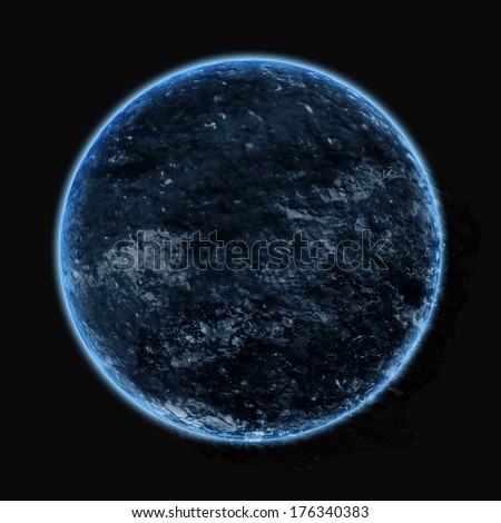 The dark moon with dark background