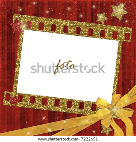 Celebratory glitter frame