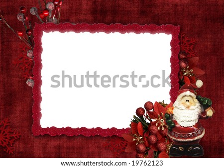 Holidays frame with Santa