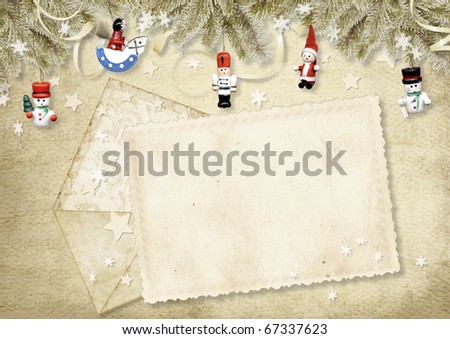 Holiday greeting card with envelope