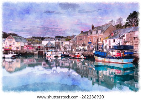 Dawn at the harbour in Padstow an historic fishing town on the north Cornwall coast