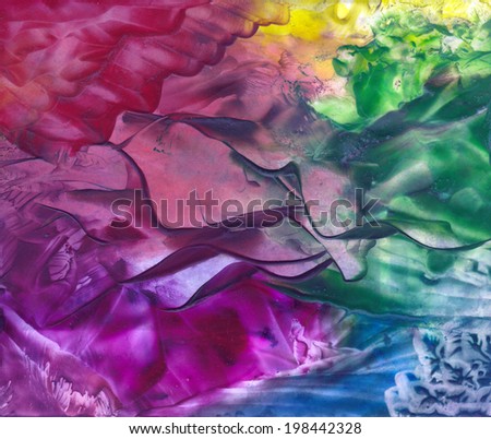 Abstract background with hot wax painting effect.