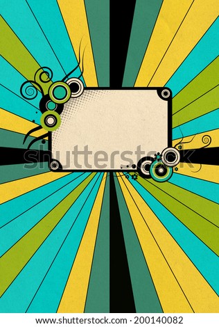 Retro cover design for notebook envelope in recy style