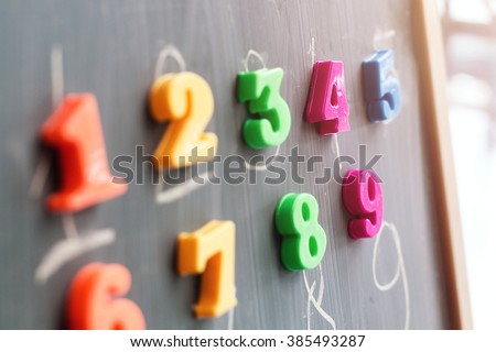 Learning numbers on a blackboard