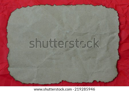 Grunge paper copy space on red mussy paper background