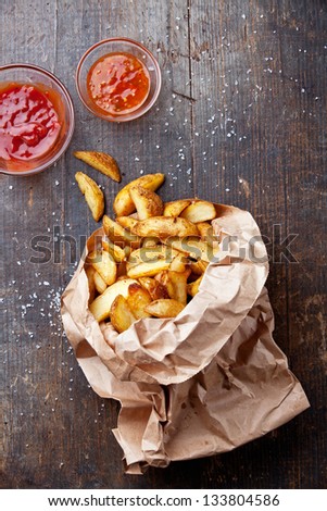 Fried Potato &Quot;Country-Style&Quot; In Kraft Bag