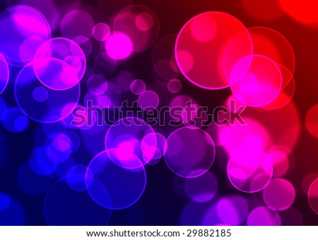 abstract glowing circles on a colorful background like digital bokeh effect