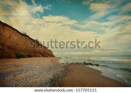 Vintage sea background. beach and sea