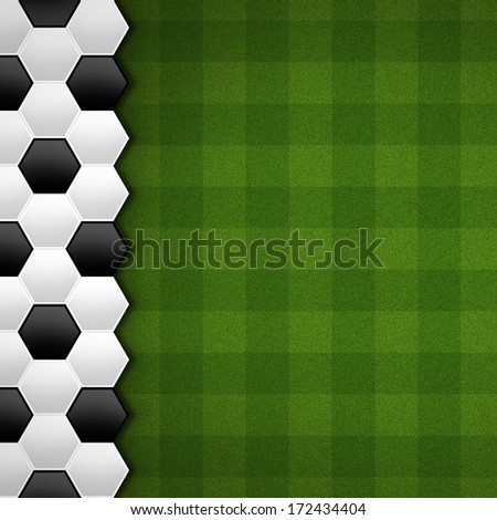soccer ball pattern on green pattern