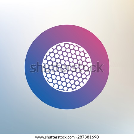 Golf ball sign icon. Sport symbol. Icon on blurred background. Vector