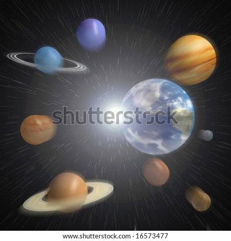 planets of solar system. our solar system emerging