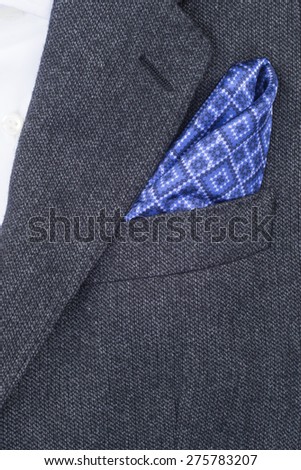 pocket square blue texture - handkerchief in the breast pocket of a man\'s suit