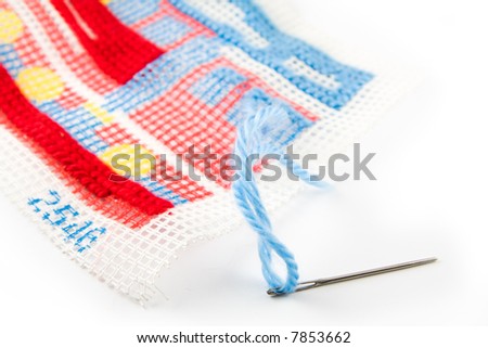 Wool needle and thread