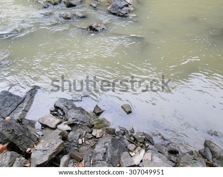 Polluted river