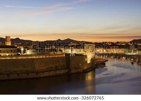View on Fort Saint-Jean in Marseilles in France