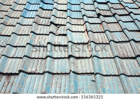 Full frame of residential roof tiles