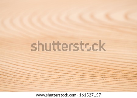 The grain of a cut piece of wood.