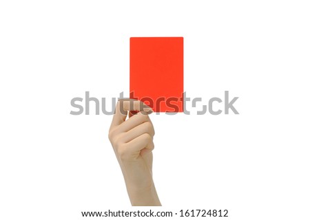 A human hand holding a red rectangle.