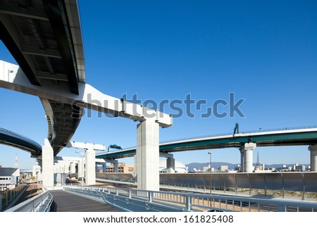 Elevated road and underpass