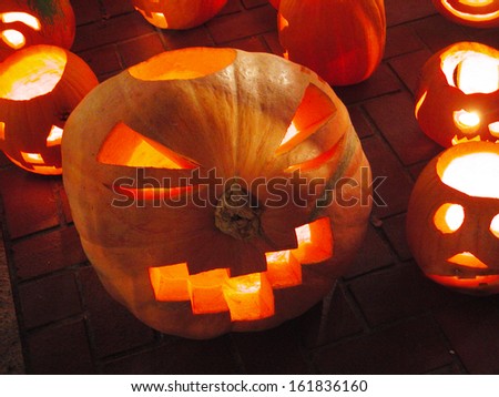 Glowing Jack-o-lanterns