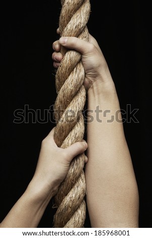 Person Pulling Rope