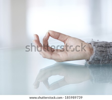 Woman\'s Hand in Lotus Position