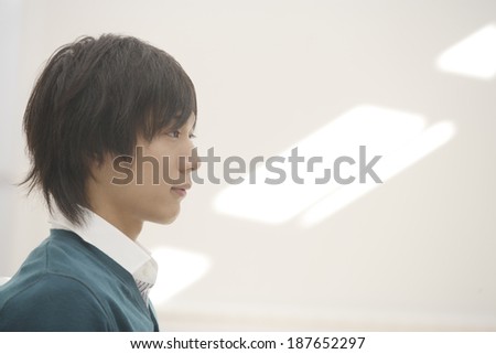 profile of young man