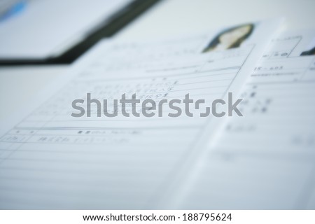 resume placed on desk