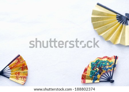 Mini folding fan decoration with designs of celebration