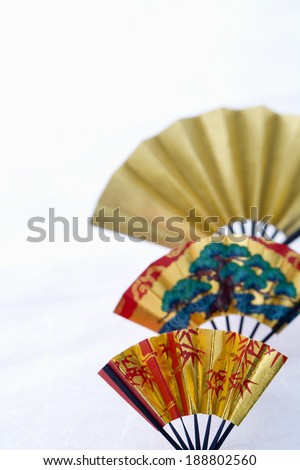Mini folding fan decoration with designs of celebration