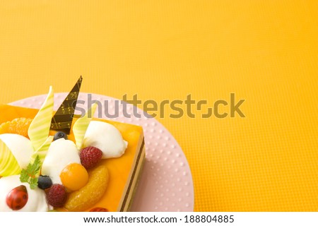 Orange passion mousse cake