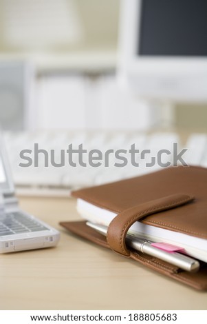 Personal organizer on the desk