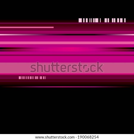 Vertical lines in shades of red, pink and purple with black on the top and bottom.