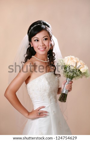 Beautiful Asian Bride Model
