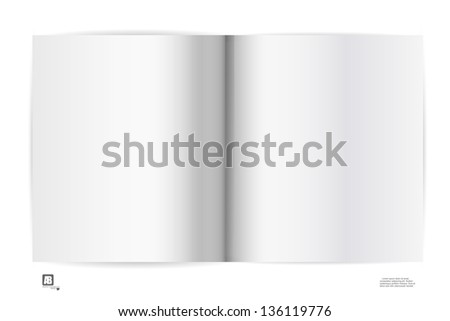 blank open notebook on the white background blank open notebook on the white background