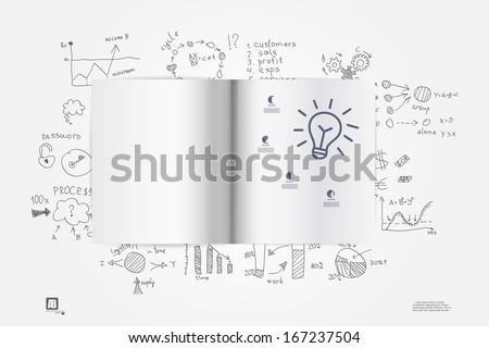 Blank open notebook Blank open notebook