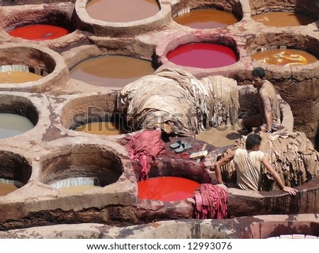 Ancient traditional leather tannery