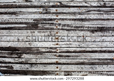 White painted wooden planks side