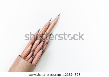 lead pencils isolated on white background