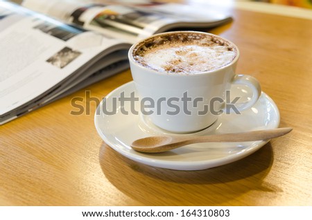 Cup of coffee on the table