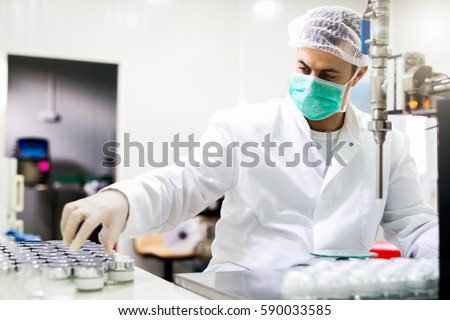 Medicine concept working job industry of medical products.