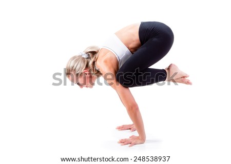 Sport Series: yoga . Crow Pose.