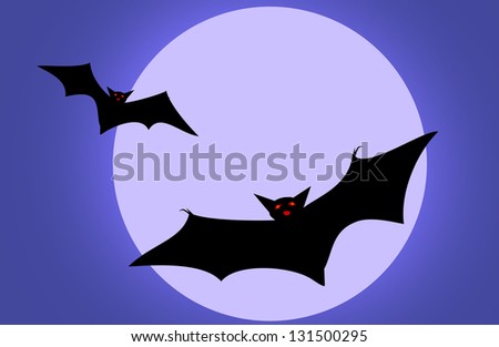 Bats Flying at Night