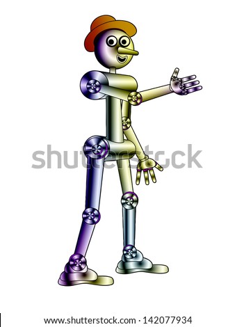 Robot Man With Hat